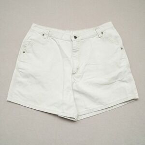 Vintage 80s 90s Lee Womens High Waisted Short Shorts Gray/White 34 16 M